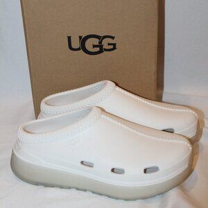 NIB YOUTH 5 WOMEN'S 6.5-7 UGG TASMAN SPORT CLOG WATERPROOF SLIPPERS WHITE‎